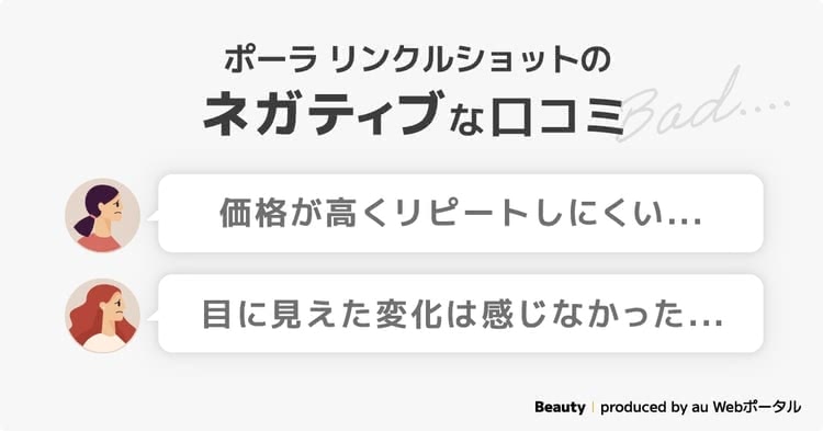 ポーラリンクルショットの悪い口コミのまとめ