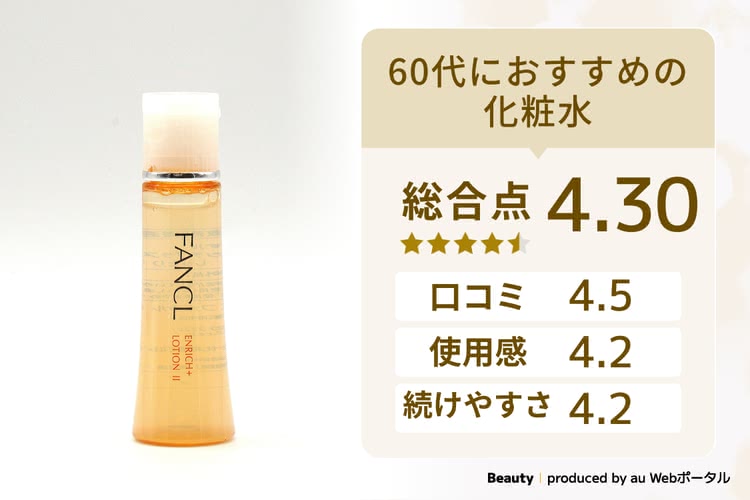 60代におすすめの化粧品：評価詳細