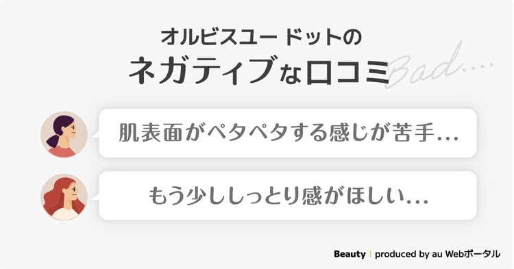 オルビスユー ドットの悪い口コミのまとめ